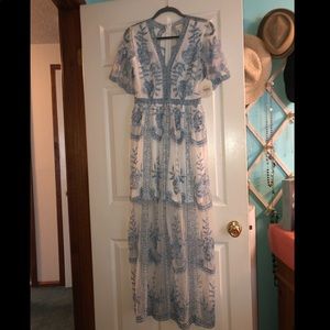 Altard State Lace Blue Dress